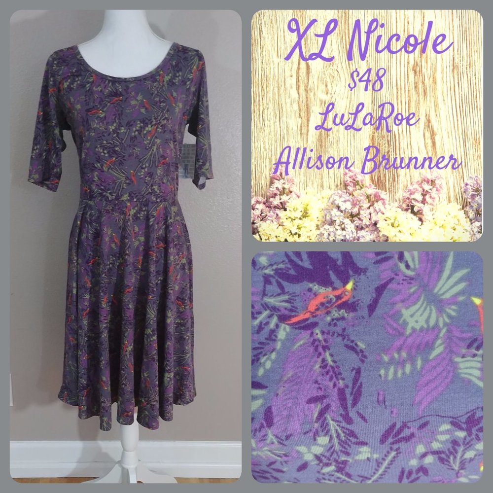 ⭐ Lularoe Nicole Dress - XL - NWT